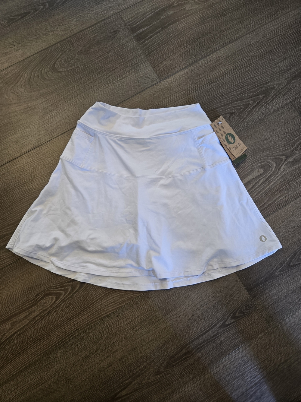 White Women's Skort with Built-In Shorts